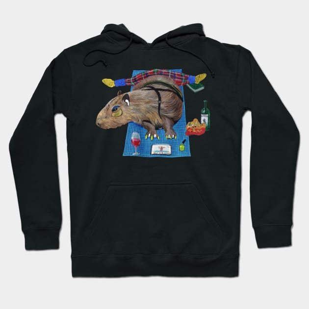 Capybara Workout Hoodie by argiropulo